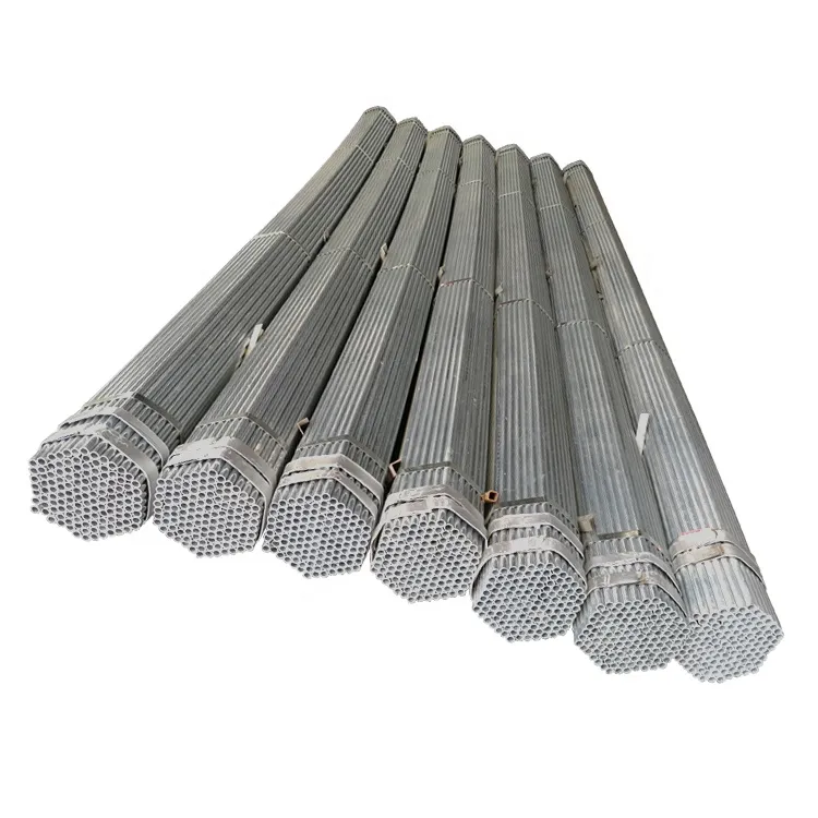 Hot Dip Round Section Hollow Pipe Pre Galvanized Steel Tube for construction and scaffold